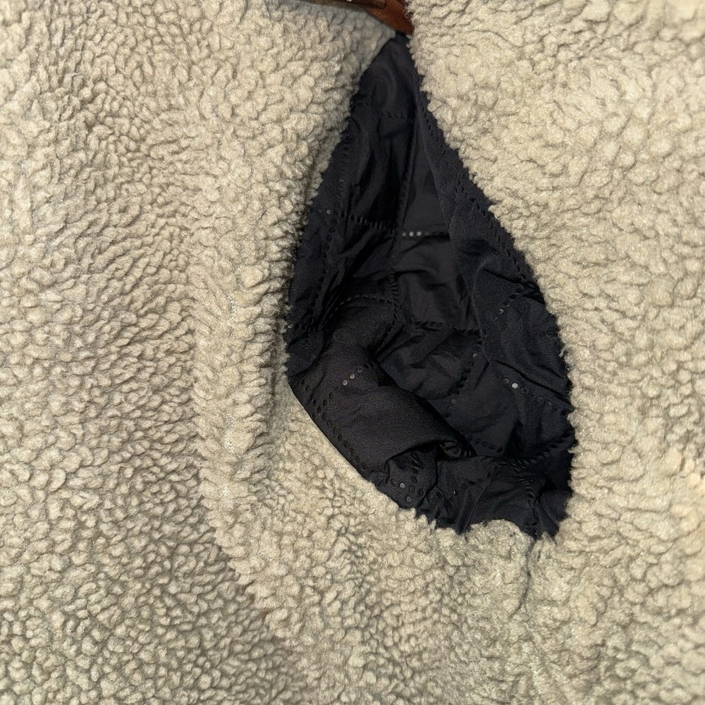 LL Bean 1912 Heritage Sherpa Lined Denim Shirt Jacket Men's Med Snap Up Shacket - Picture 8 of 15